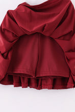 Load image into Gallery viewer, Maroon Pleats active skorts
