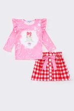 Load image into Gallery viewer, Pink christmas tree girl skirt set
