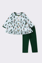 Load image into Gallery viewer, Forest christmas tree girl pants set
