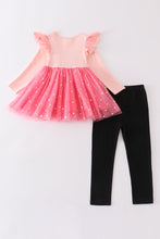 Load image into Gallery viewer, Pink &quot;soopky&quot; ruffle girl set
