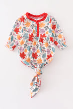 Load image into Gallery viewer, Red floral print baby gown
