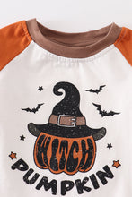 Load image into Gallery viewer, Halloween pumpkin baby romper
