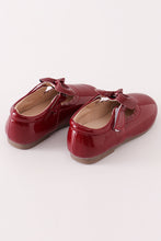 Load image into Gallery viewer, Maroon bow mary jane shoes
