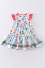 Load image into Gallery viewer, Platinum balloon print ruffle tiered dress
