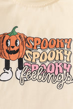 Load image into Gallery viewer, Halloween pumpkin spooky girl top
