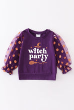 Load image into Gallery viewer, Purple witch party girl top
