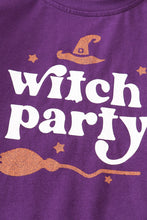 Load image into Gallery viewer, Purple witch party girl top
