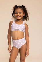 Load image into Gallery viewer, Moon print 2pc girl swimsuit (size run small, go up 1-2 sizes)
