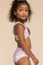 Load image into Gallery viewer, Moon print 2pc girl swimsuit (size run small, go up 1-2 sizes)
