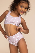 Load image into Gallery viewer, Moon print 2pc girl swimsuit (size run small, go up 1-2 sizes)
